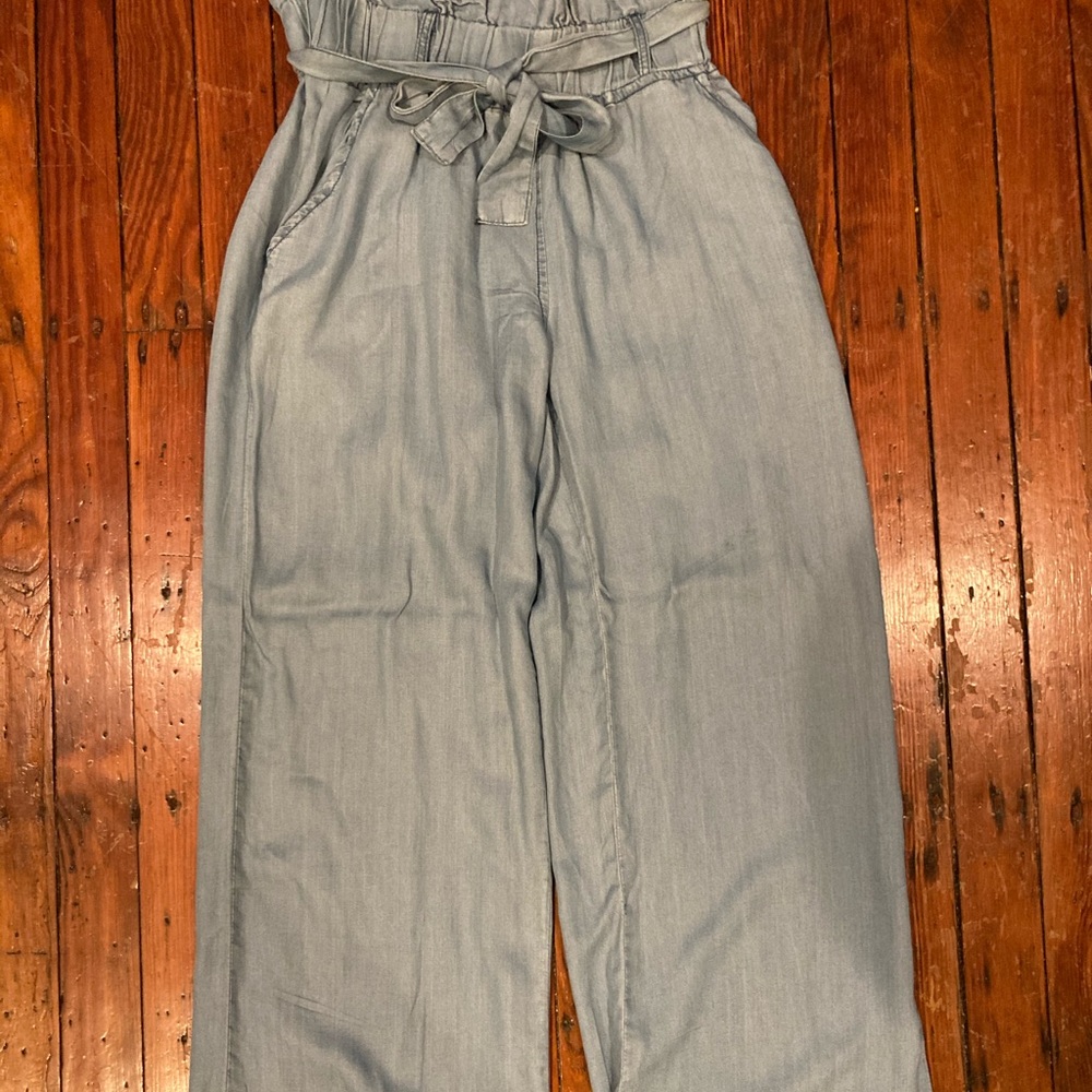 Paper Bag Denim Pants